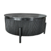 Black Round Wooden Coffee Table