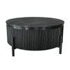 Black Round Wooden Coffee Table