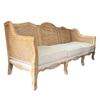 Top Sell Living Room Furniture 3 Seater Rattan Wooden Classic Outdoor Lounge Sofa For Wedding Furniture