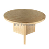 Oak Wood Round Dining Table 