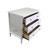 High Quality White Wooden Home Furniture Three-Drawer Solid Wood Night Stand