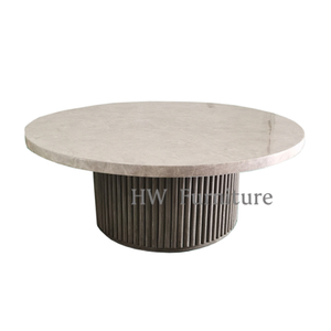 New Design Home Furniture Round Low Table Coffee Table With Marble Surface