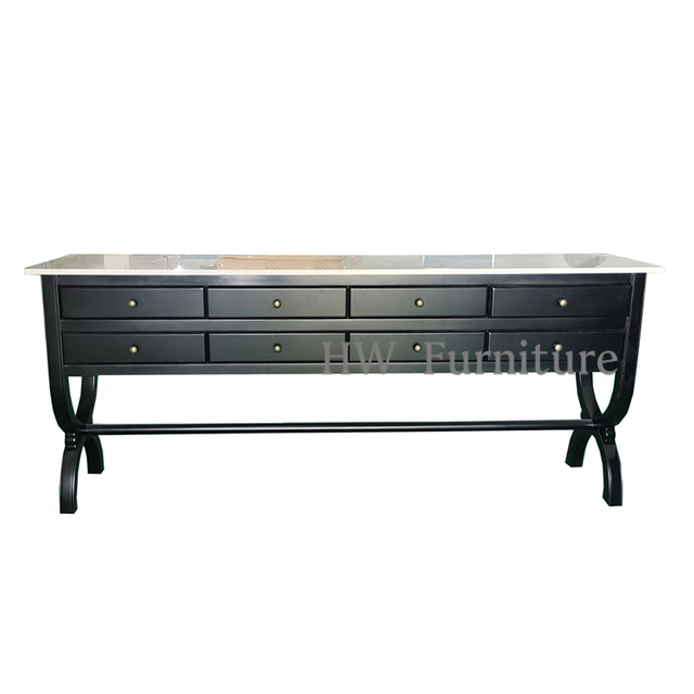 High Quality Home Furniture Solid Wood Side Table With Marble 
