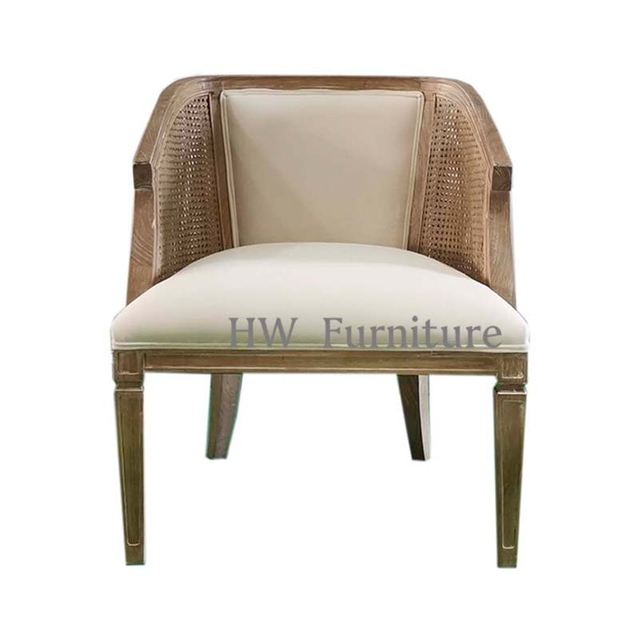 New Style Wooden Rattan Backed Dining Chair For Wedding Firniture