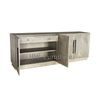 Solid Wood Cabinets With Mosaic Cabinet Doors
