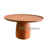 Solid Wood Round Coffee Table For Home Furniture
