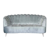 New Style Living Room Furniture Velvet Lounge Sofa With Stainless Steel Legs