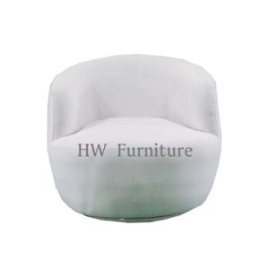 White Rotating Lounge Chair For Living Room Furniture