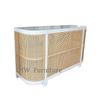 New Solid Wood Rattan Wedding Counter Reeded Bar Table Outdoor Furniture For Event
