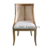 Solid Wood Rattan Backed Dining Chair