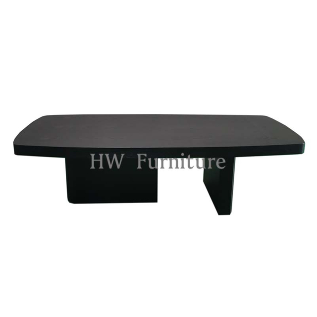 Black Solid Wood Coffee Table