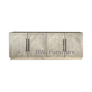 Solid Wood Cabinets With Mosaic Cabinet Doors