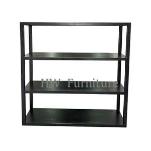 Outdoor Wedding Furniture Wooden Black Book Wine Shelf Wood Bar Back