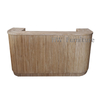 Solid Wooden Wedding Counter Reeded Bar Table Outdoor Furniture For Event