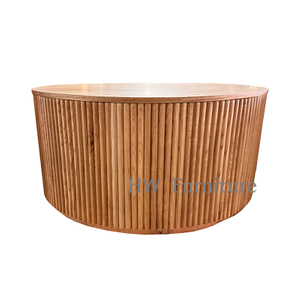 Round Wooden Low Table/Solid Wood Coffee Table