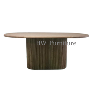 Oval Solid Wooden Dining Table For Wedding Furniture