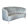 New Style Living Room Furniture Velvet Lounge Sofa With Stainless Steel Legs