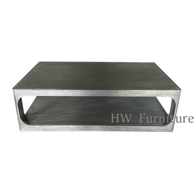 Solid Wooden Black Coffee Table 