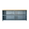 Solid Wood Bar Table With Casters