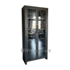 Factory Supply Decorative Solid Wood Glass Home Black Bar Cabinet For Living Room
