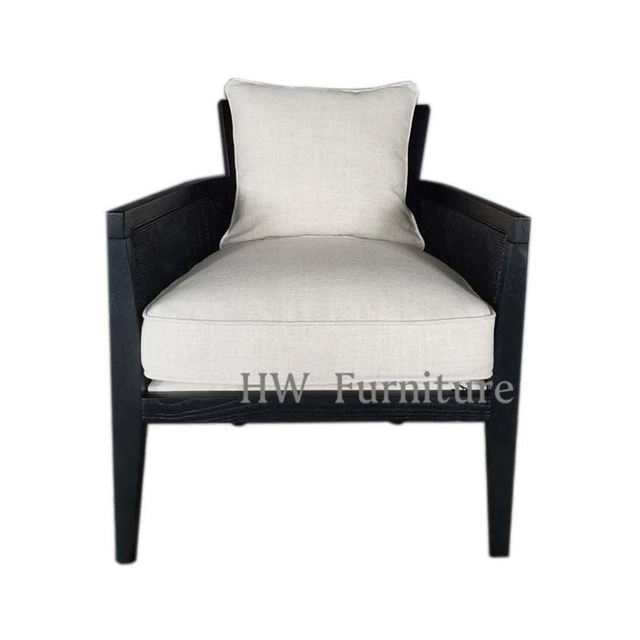 Wooden Black Rattan Back Arm Chairs For Wedding Furniture/Wooden Lounge Chairs