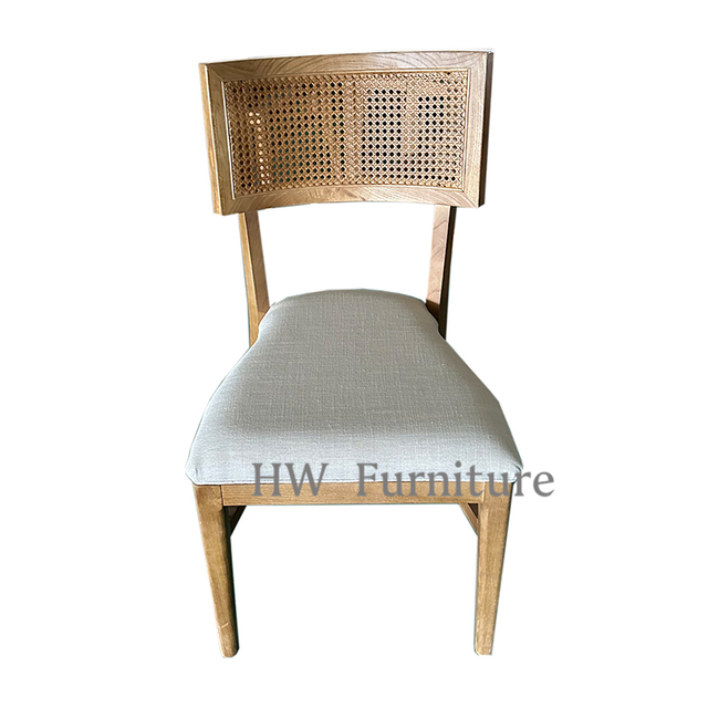 Stackable Rattan Backed Dining Chair