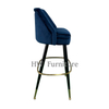 Blue Velvet Cushion Metal Bar Chair For Wedding Furniture