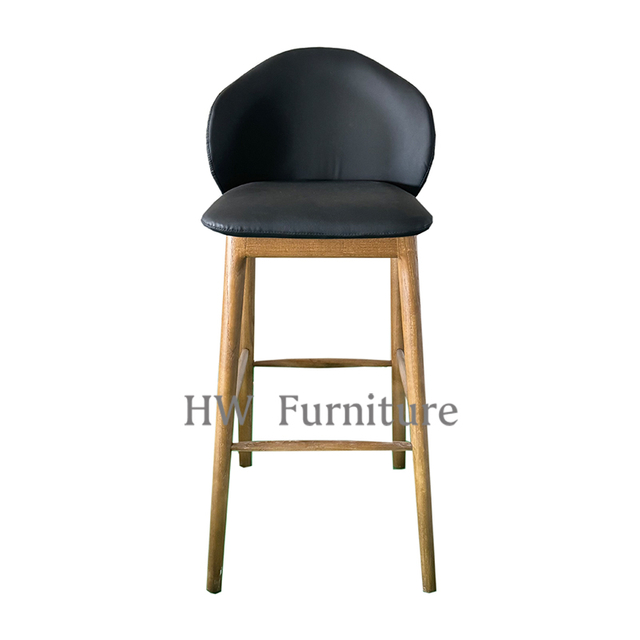 Wooden Dining Chairs With Leather Cushion/ Bar Chairs