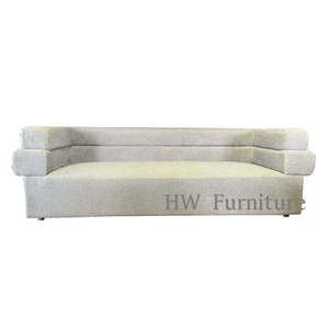 Home Furniture Beige Teddy Fleece Lounge Sofa For Wedding Furniture