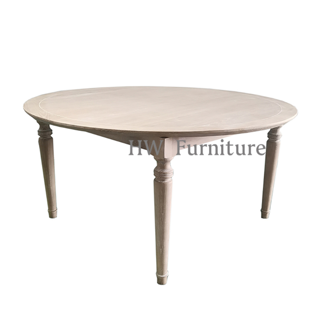Wooden Home Furniture Round Solid Wood Dining Table For Wedding Furniture