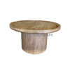 Round Solid Wood Coffee Table For Living Room Furniture
