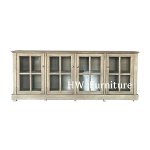 Four Door Cabinet With Glass