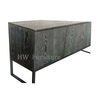Black Three Door Side Table For Living Room Furniture