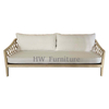 Top Sell Living Room Furniture 3 Seater Wooden Outdoor Lounge Sofa For Wedding Furniture