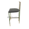New Style Grey Velvet Cushion With Stainless Steel Base Metal Bar Chair For Wedding Furniture