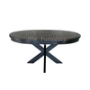 Extendable Solid Wood Black Long Table