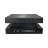 Black Double Layered Black Coffee Table