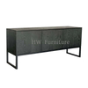 Black Three Door Side Table For Living Room Furniture