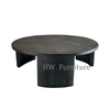 Round Black Solid Wood Coffee Table For Wedding Furniture