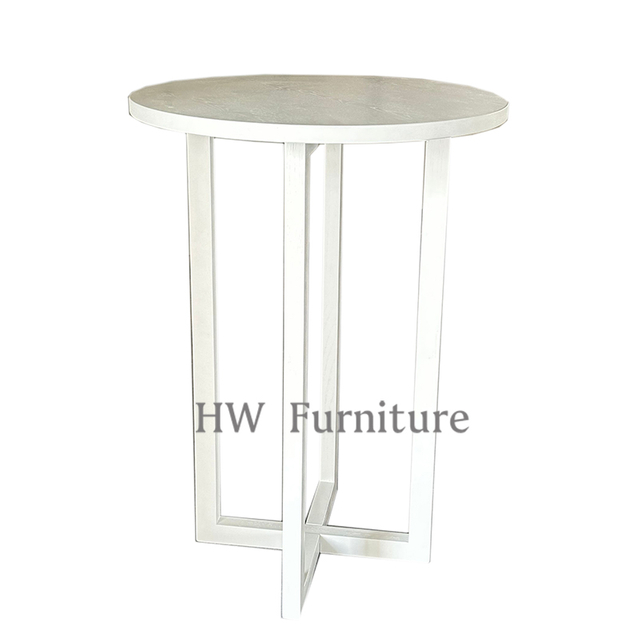 New Design Wooden Wedding Furniture Solid Wooden Wedding Table/White High Bar Table