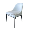 White Seat With Iron Foot Dining Chair For Dining Room Furniture