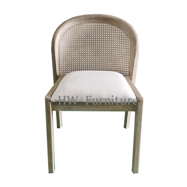 New Style Solid Wood Rattan Backed Dining Chair
