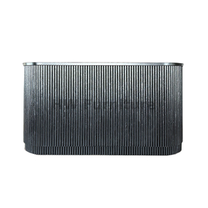 Black Ribbed Wooden Bar Table For Wedding And Party