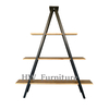 Wedding Furniture Solid Wood Board With Black Iron Frame