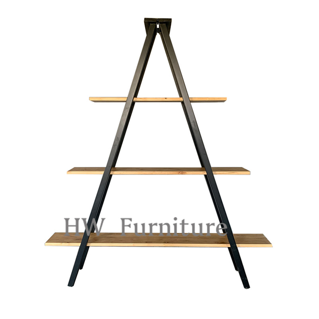 Wedding Furniture Solid Wood Board With Black Iron Frame