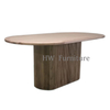 Oval Solid Wooden Dining Table For Wedding Furniture