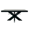 Black Solid Wooden Dining Table For Dining Room Furniture