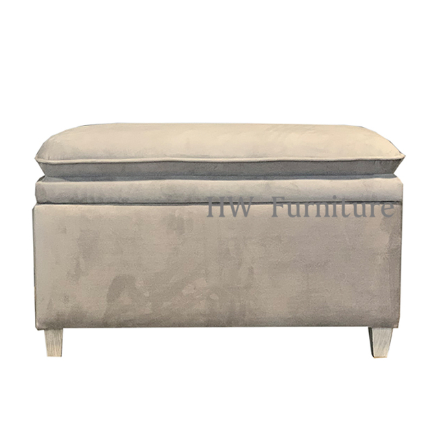 Light Gray Storage Ottomans For Living Room Furniture