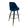 Blue Velvet Cushion Metal Bar Chair For Wedding Furniture