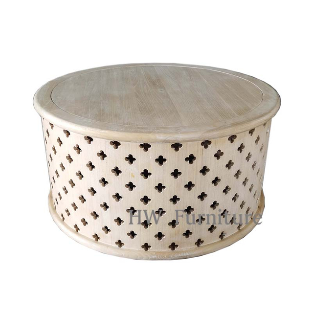 Wooden Wedding Furniture Round Solid Wood Coffee Table/Low Table